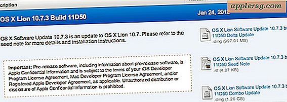 OS X 10.7.3 Developer Build 11D50 Udgivet