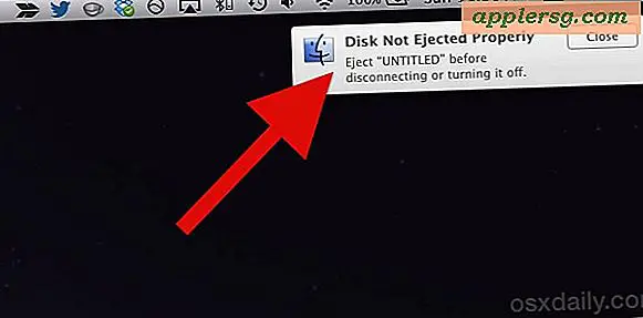 Veilig een schijf verwijderen om de waarschuwing "Disk niet juist uitgeworpen" in Mac OS X te vermijden