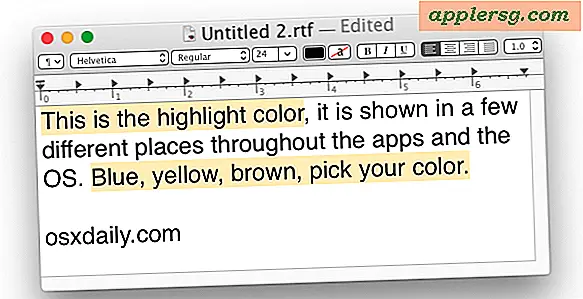 Ändra markeringsmarkeringsfärgen i Mac OS X