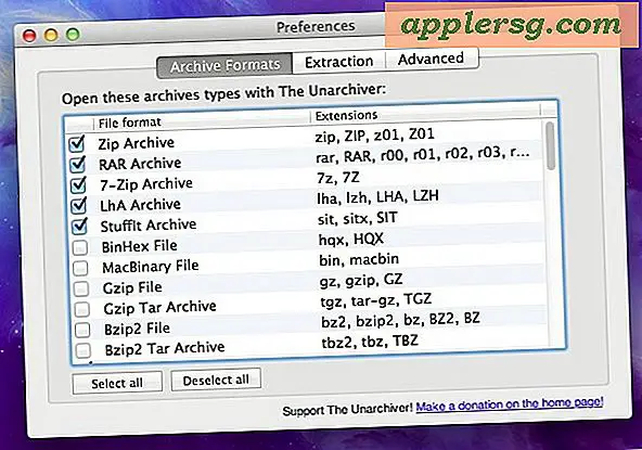 Udpak og uncompress enhver arkivfil med Unarchiver til Mac OS X
