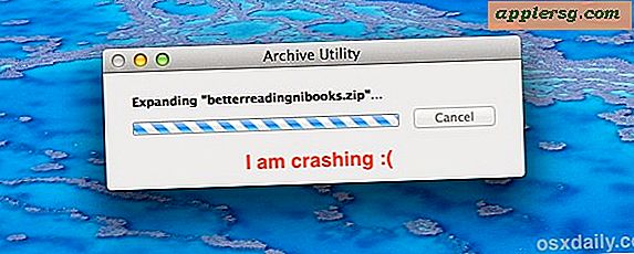 Fix Archive Utility wanneer het vastloopt, vastloopt of vastloopt in Mac OS X
