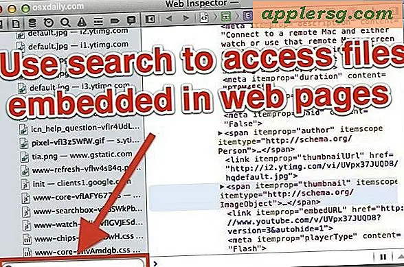 Brug Page Ressourcer til at finde og få adgang til indlejrede filer i Safari