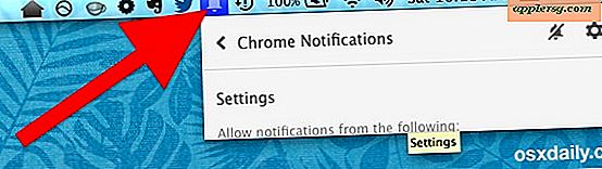 Deaktiver ikonet for ikonet for Chrome-underretnings Bell Menu i Mac OS X