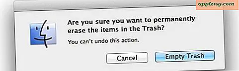 Disabilita l'avviso del cestino vuoto in Mac OS X.