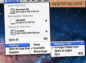 Administrer drev og monterede volumener fra menuen Mac OS X med FreeSpaceTab