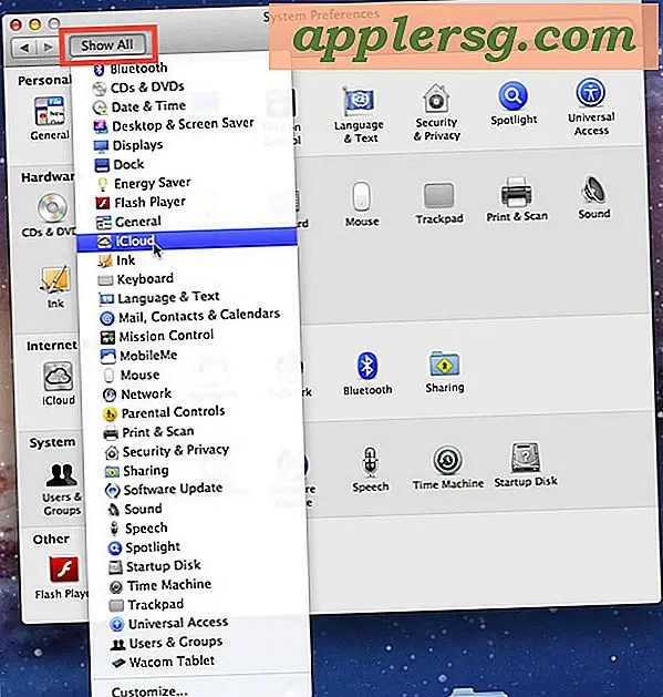 Zeigen Sie alle Systemeinstellungen in einem Quick-Menü in OS X Lion an