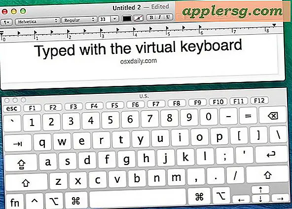 Sådan aktiveres og bruges det virtuelle tastatur i Mac OS X