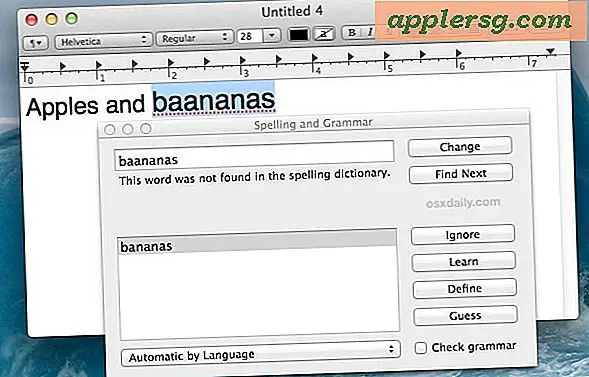 Indkald et værktøj til stave- og grammatikkontrol i Mac OS X med en tastaturgenvej