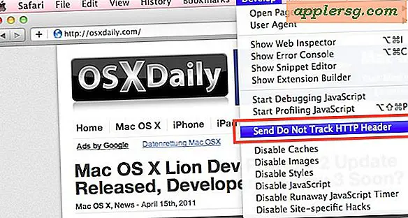 Safari in Mac OS X Lion voegt "Do Not Track" -ondersteuning toe - Zo stelt u het in