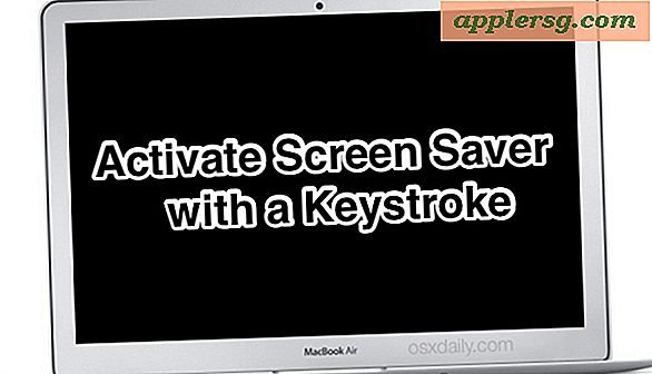 Sådan starter du Mac Screen Saver med en tastaturgenvej i OS X