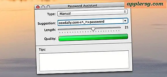 Test wachtwoordsterkte en genereer krachtige wachtwoorden in Mac OS X.