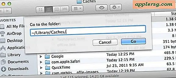 Slet brugercacher i Mac OS X