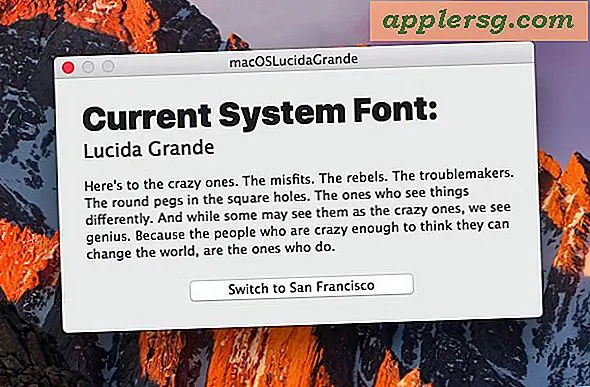 Hoe verander je MacOS Sierra GUI-systeemlettertype in Lucida Grande