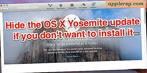 Vil du ikke opdatere din Mac til OS X Yosemite?  Skjul opdateringen fra App Store