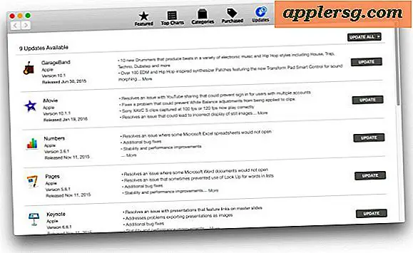 Apri la sezione Aggiornamenti Mac App Store da un URL