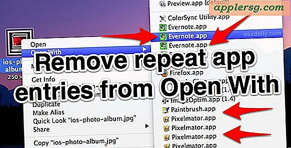 Supprimer les doublons du menu contextuel «Ouvrir avec» dans Mac OS X