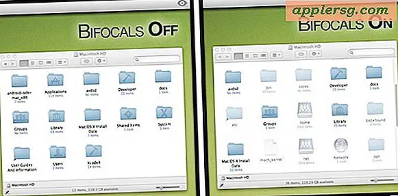 Schnelles Anzeigen unsichtbarer Dateien in Mac OS X mit Bifokalen