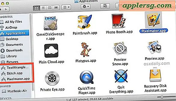 Verwenden Sie die Mac Finder Sidebar für Quick File Drag & Drop App startet