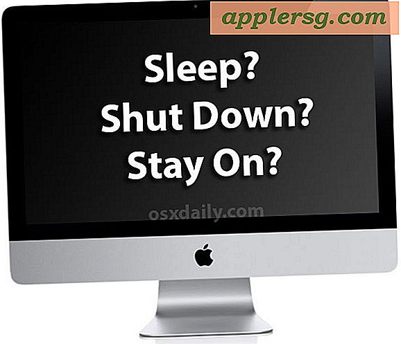Ist es besser, herunterzufahren, zu schlafen oder einen Mac eingeschaltet zu lassen, wenn er nicht benutzt wird?