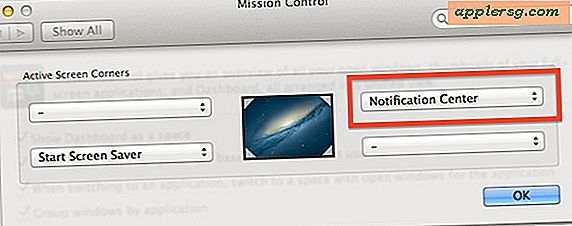 Öffnen Sie Notification Center schnell mit einer Hot Corner in Mac OS X