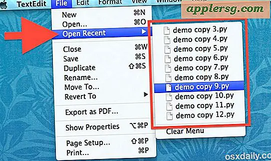 Wijzig het aantal bestanden weergegeven in menu-items "Open recent" van Mac OS X