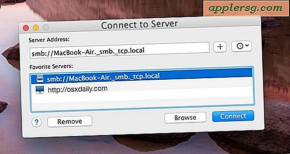 Verbinden mit einem Server oft vom Mac?  Fügen Sie es zur Favoritenliste in OS X hinzu