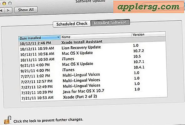 Kontroller, hvilke softwareopdateringer der er installeret i Mac OS X