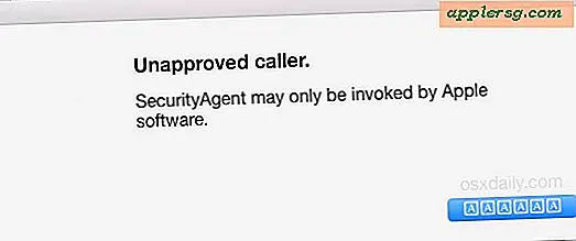 Behebung einer Sicherheitsagentenmeldung "Nicht zugelassener Anrufer" in Mac OS X