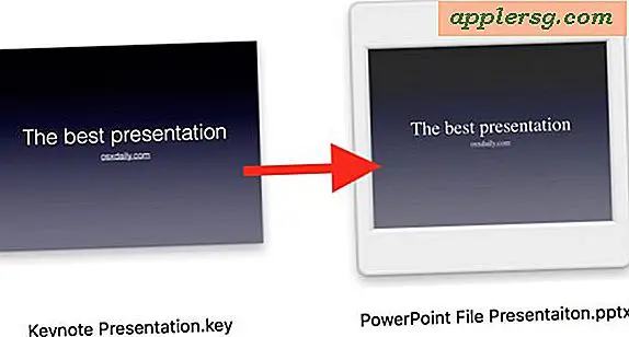 Sådan gemmes en Keynote .key som PowerPoint .pptx præsentationer på Mac