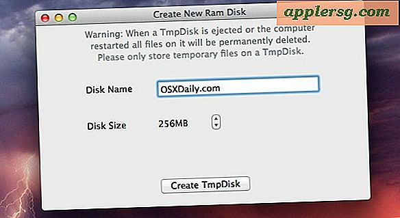Sådan laver du en RAM-disk nemt med TmpDisk til Mac OS X