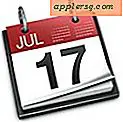 Start filer og programmer på en planlagt dato med kalender til Mac OS X