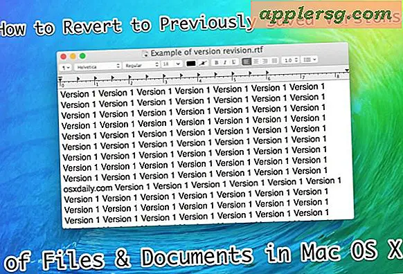 Sådan gennemsøger & Tilbage til tidligere versioner af en fil i Mac OS X