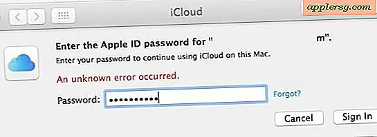 Fastgørelse af iCloud "Ukendt fejl opstod" & "Mac kan ikke oprette forbindelse til iCloud på grund af et problem" Fejl
