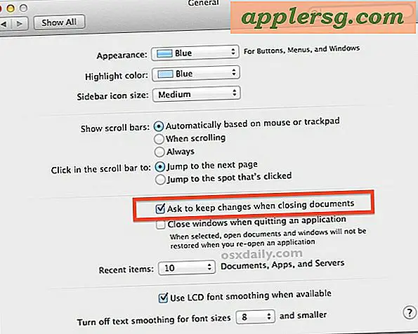 Deaktivieren Sie die automatische Speicherung in OS X Mountain Lion & Mavericks