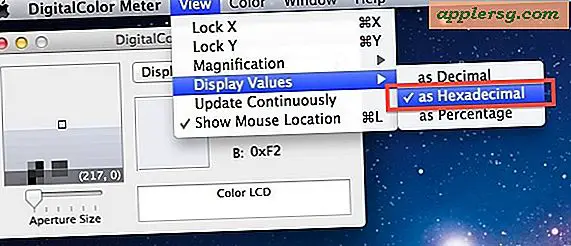 Erhalte hexadezimale Farbcodes mit dem digitalen Farbmessgerät in OS X Lion