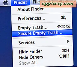 Sikkert slette filer i Mac OS X fra Finder
