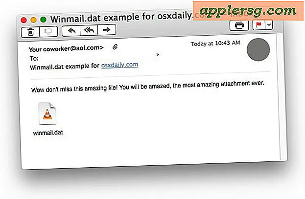 Sådan åbnes Winmail.dat Vedhæftede filer på Mac OS X