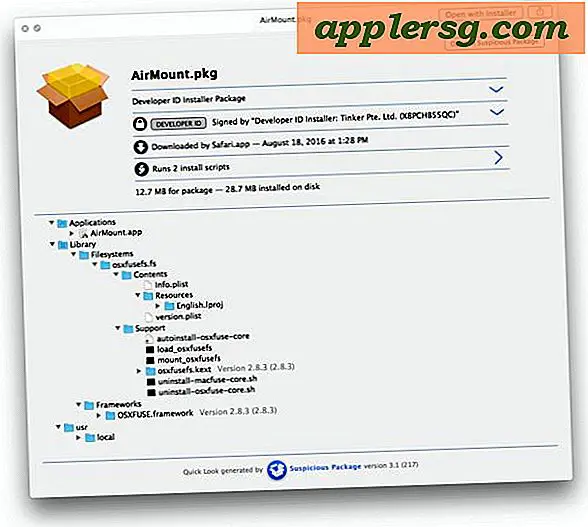 Hoe .pkg bestanden te openen om te bekijken Wat er op de Mac met verdacht pakket zal worden geïnstalleerd
