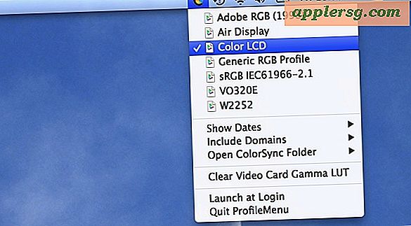 Ändern Sie Farbprofile sofort über die Mac OS X Menüleiste mit ProfileMenu