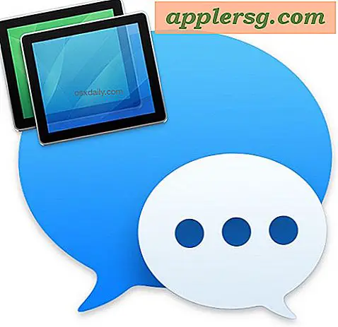 Start eller Request Screen Sharing fra meddelelser i Mac OS X