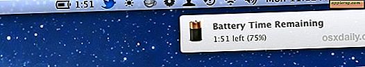 Ontvang resterende batterijlevensduur in OS X Berichtencentrum