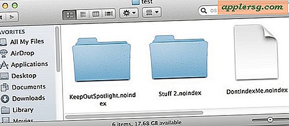Spotlight zum Ignorieren von Ordnern und Dateien mit einer Namenserweiterung in OS X zwingen
