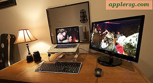 Mac opsætninger: MacBook Pro 13 "og ekstern LG 22" skærm