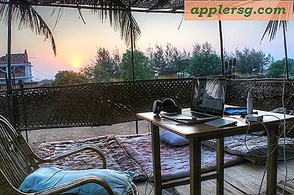 Mac-opsætninger: Rejser MacBook Pro på en rooftop i Goa, Indien