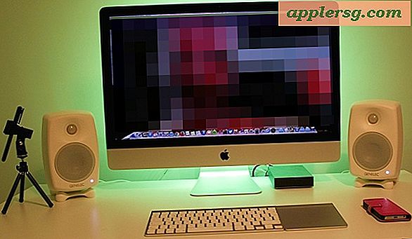 Mac Setups: Vloggers Minimalistischer iMac Schreibtisch mit Multicolor LED Hintergrundbeleuchtung