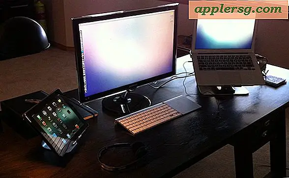 Mac opsætninger: MacBook Air 13 ", Samsung 25" Display og iPad 2