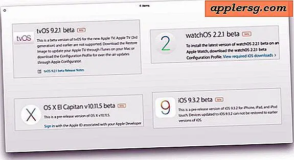 Beta 2 von iOS 9.3.2, OS X 10.11.5, WatchOS 2.2.1, tvOS 9.2.1 Verfügbar