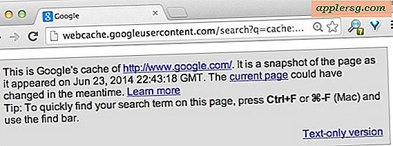 Få Google Cache Age til en webside-URL